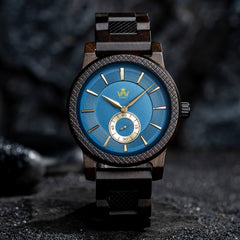 Enchanted Woodland Men's Wooden Watch - Handcrafted Timepiece for a Magical Gift - wowat.cowowat