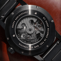 Skeleton Watches Automatic Mechanical Louro Preto Black - wowat.cowowat