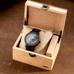 Skeleton Watches Automatic Mechanical Louro Preto Black - wowat.co