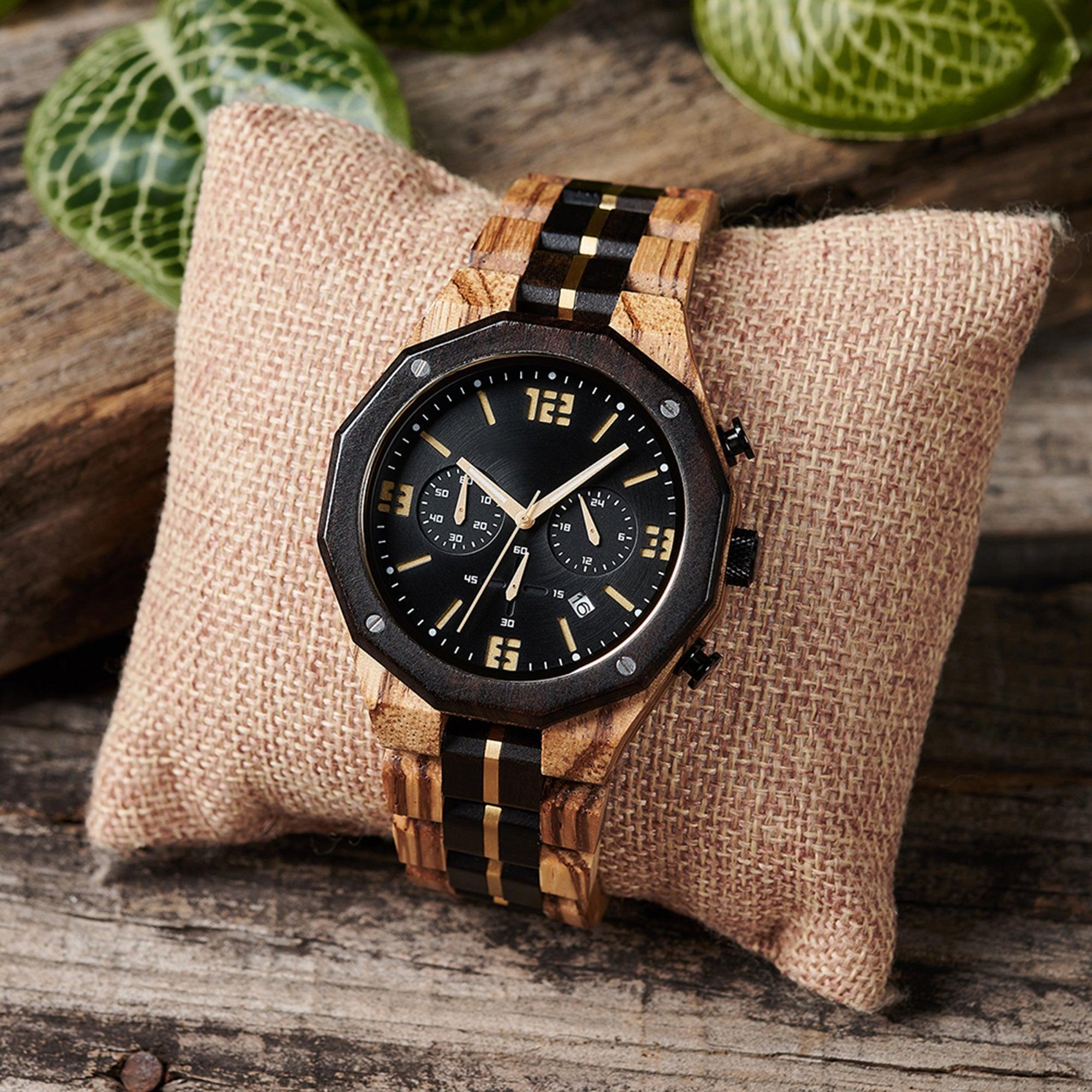 Elegant Ebony Timepieces - Luxury Wooden Watches for Men - wowat.cowowat