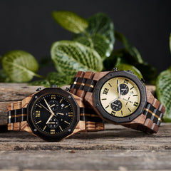 Elegant Ebony Timepieces - Luxury Wooden Watches for Men - wowat.cowowat