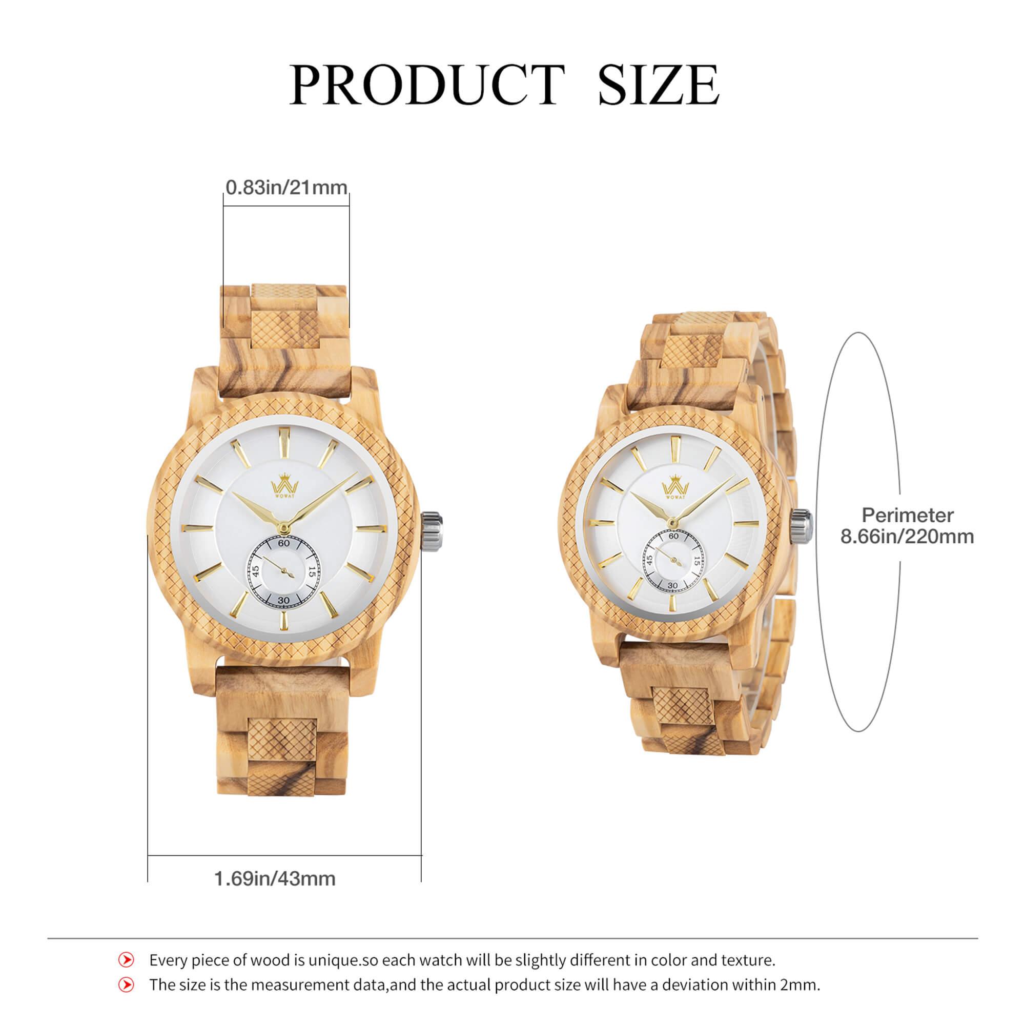 Enchanted Woodland Men's Wooden Watch - Handcrafted Timepiece for a Magical Gift - wowat.cowowat