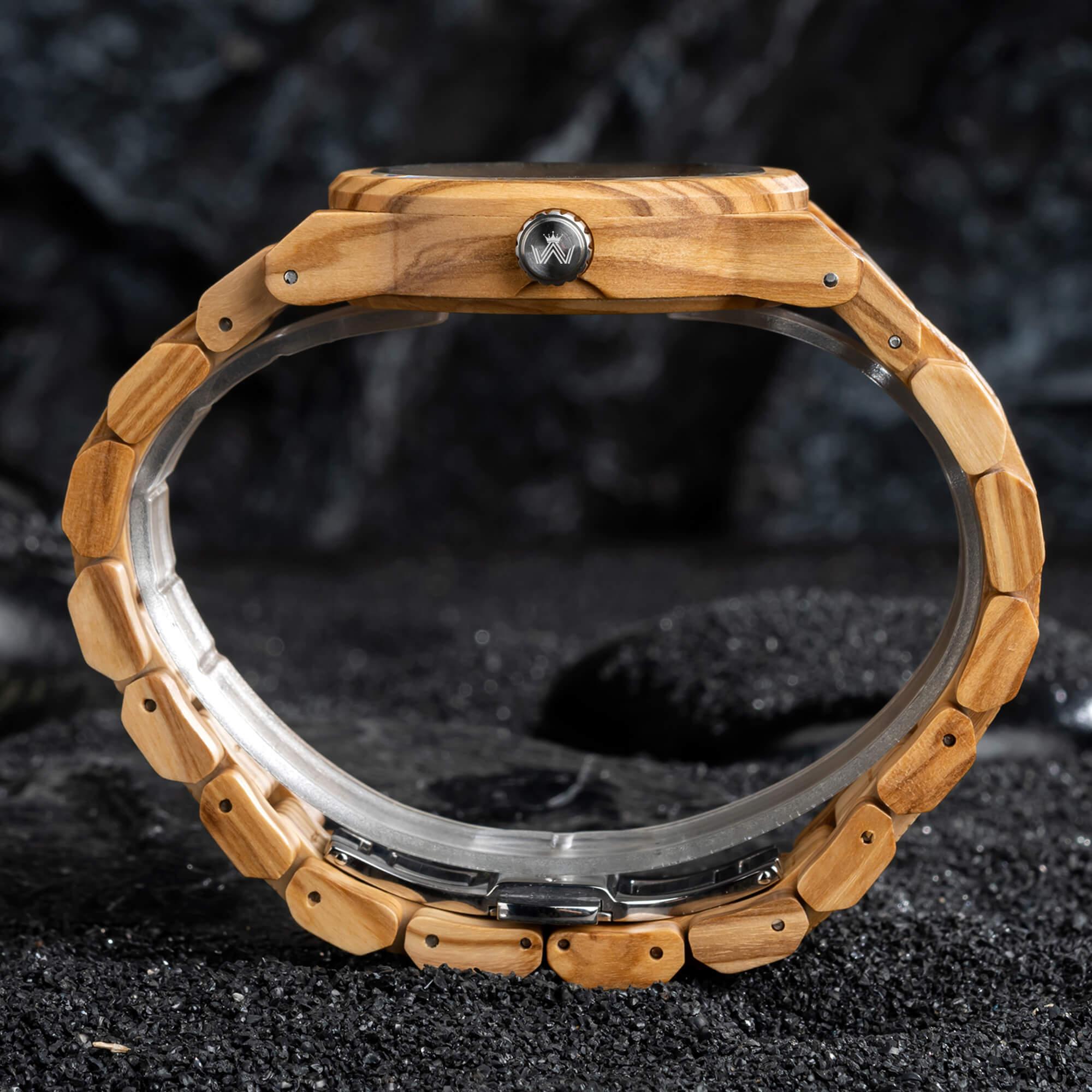 Enchanted Woodland Men's Wooden Watch - Handcrafted Timepiece for a Magical Gift - wowat.cowowat