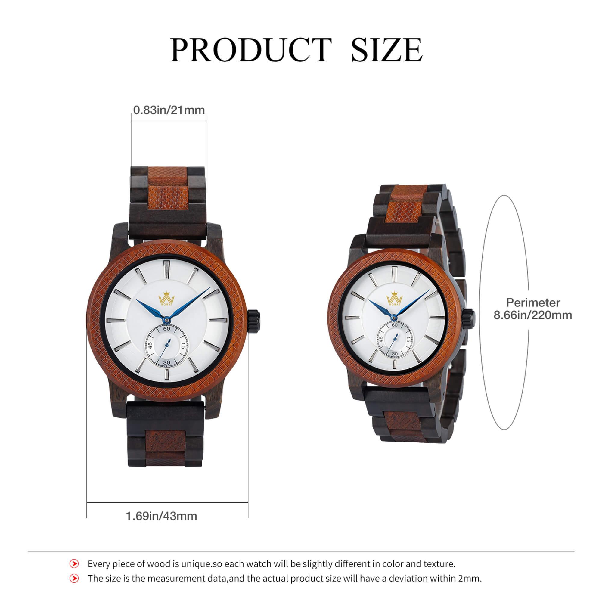 Enchanted Woodland Men's Wooden Watch - Handcrafted Timepiece for a Magical Gift - wowat.cowowat