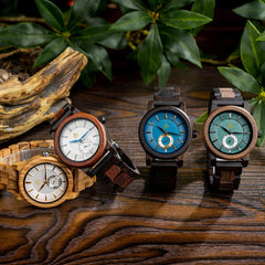 Enchanted Woodland Men's Wooden Watch - Handcrafted Timepiece for a Magical Gift - wowat.cowowat