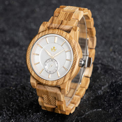 Enchanted Woodland Men's Wooden Watch - Handcrafted Timepiece for a Magical Gift - wowat.cowowat