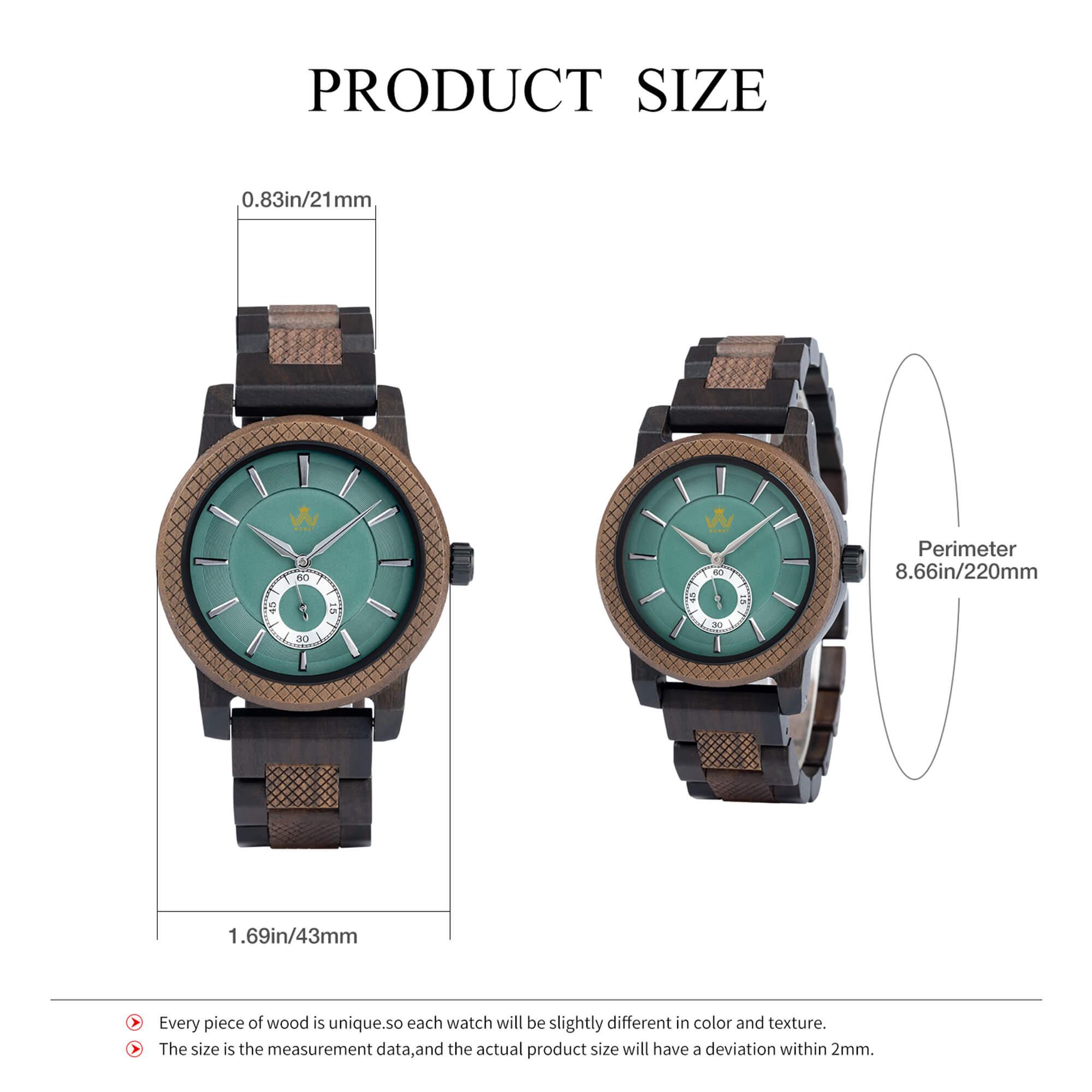 Enchanted Woodland Men's Wooden Watch - Handcrafted Timepiece for a Magical Gift - wowat.cowowat