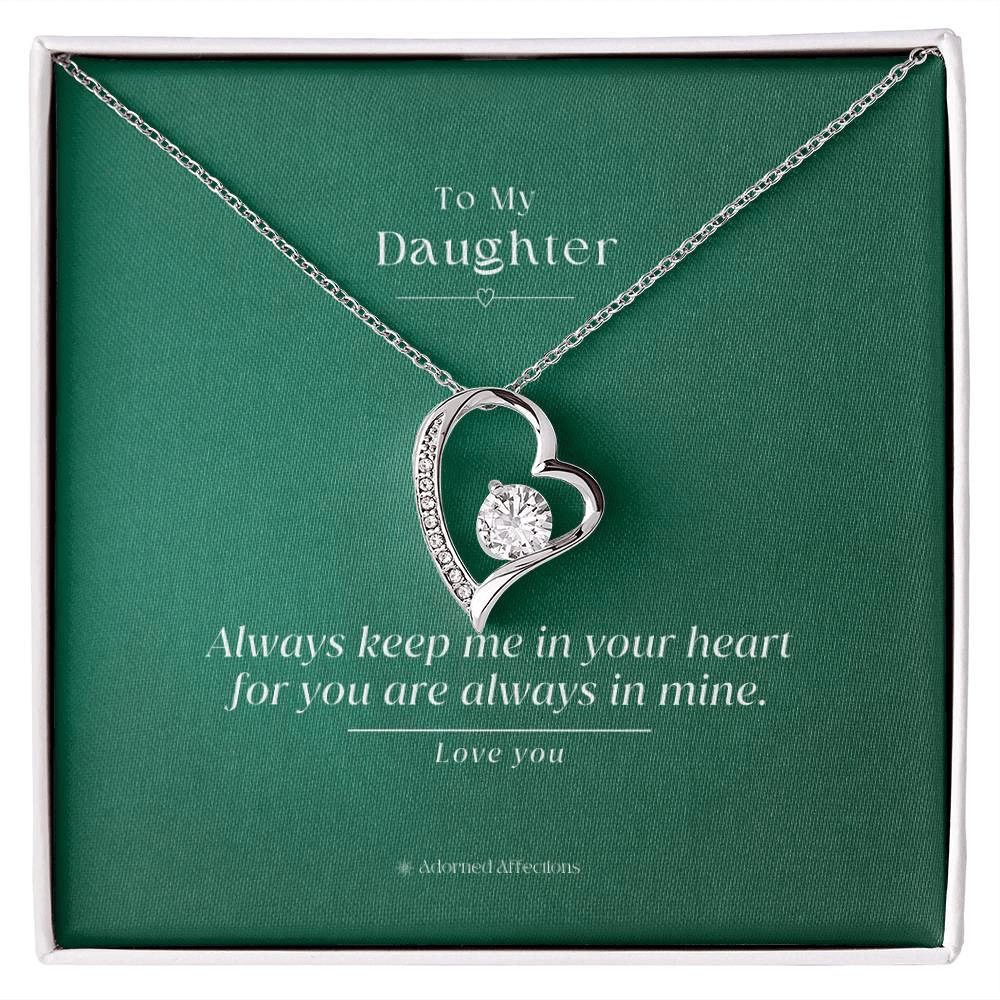 Forever Love Necklace To My Daughter - wowat.cowowat