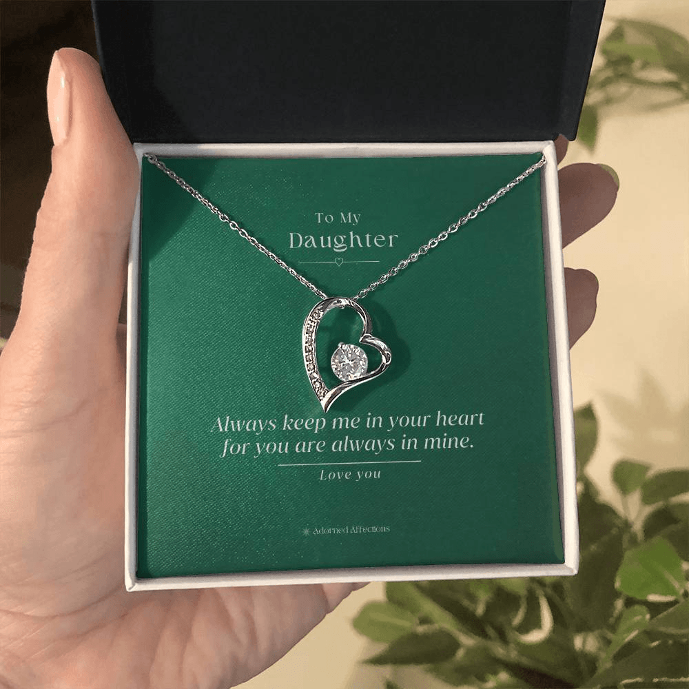 Forever Love Necklace To My Daughter - wowat.cowowat