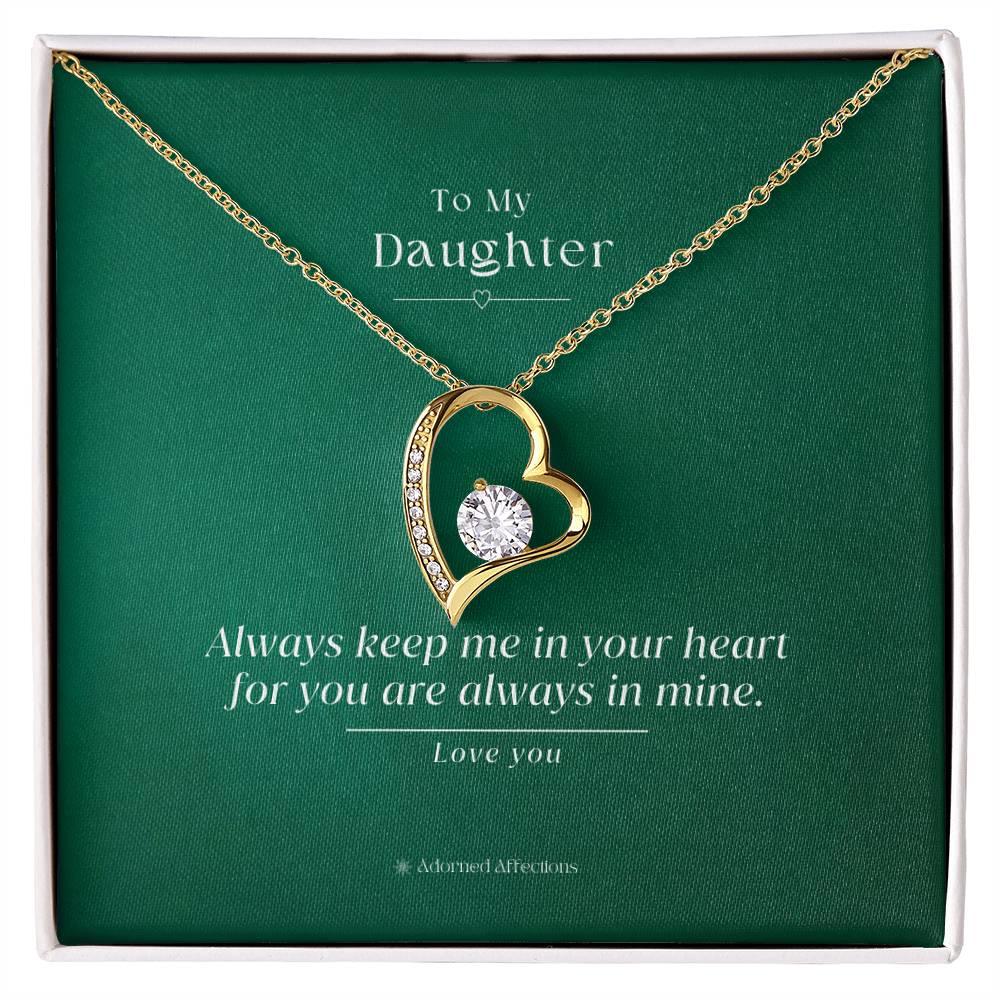 Forever Love Necklace to My Daughter - wowat.cowowat