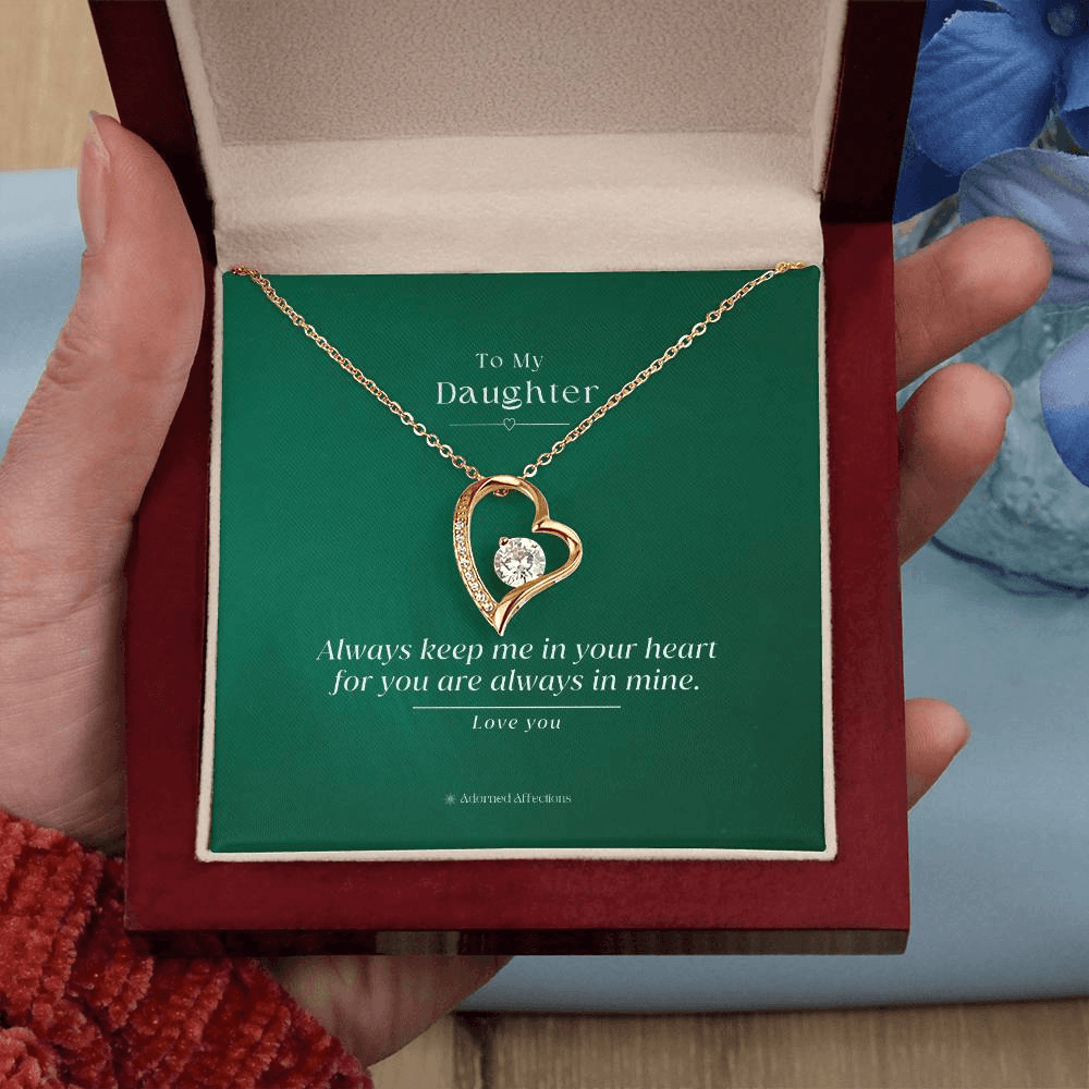 Forever Love Necklace To My Daughter - wowat.cowowat