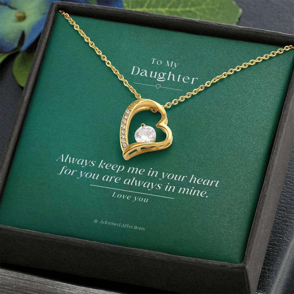 Forever Love Necklace to My Daughter - wowat.cowowat