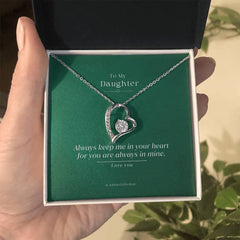 Forever Love Necklace to My Daughter - wowat.cowowat