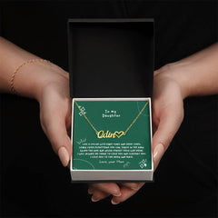 Heart Name Necklace | To my daughter - wowat.cowowat