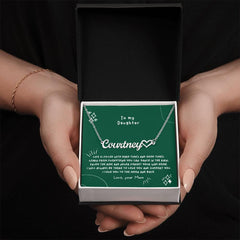 Heart Name Necklace | To my daughter - wowat.cowowat