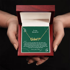 Heart Name Necklace | To my daughter - wowat.cowowat