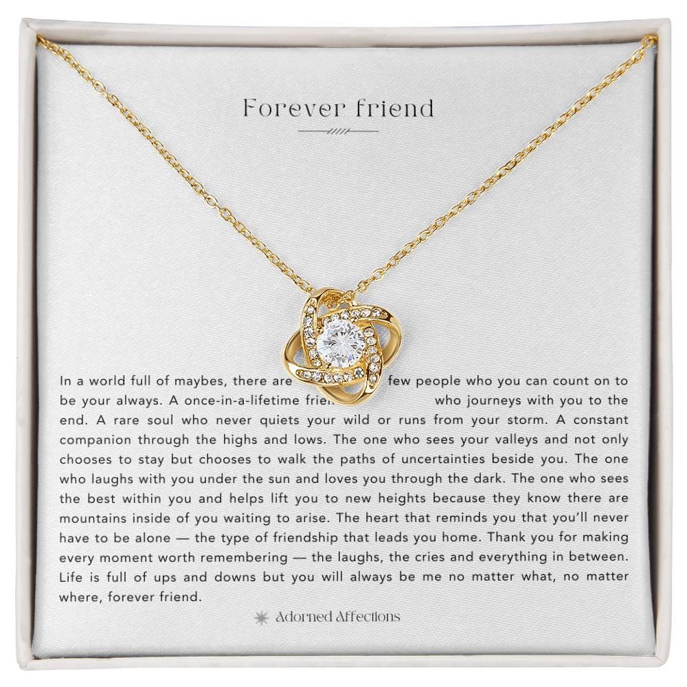 Love knot Necklace Forever Friend - wowat.cowowat