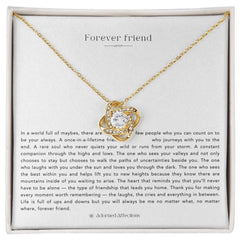 Love knot Necklace Forever Friend - wowat.cowowat
