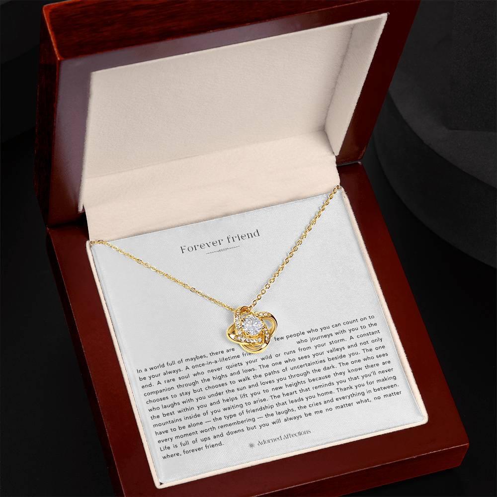 Love knot Necklace Forever Friend - wowat.cowowat