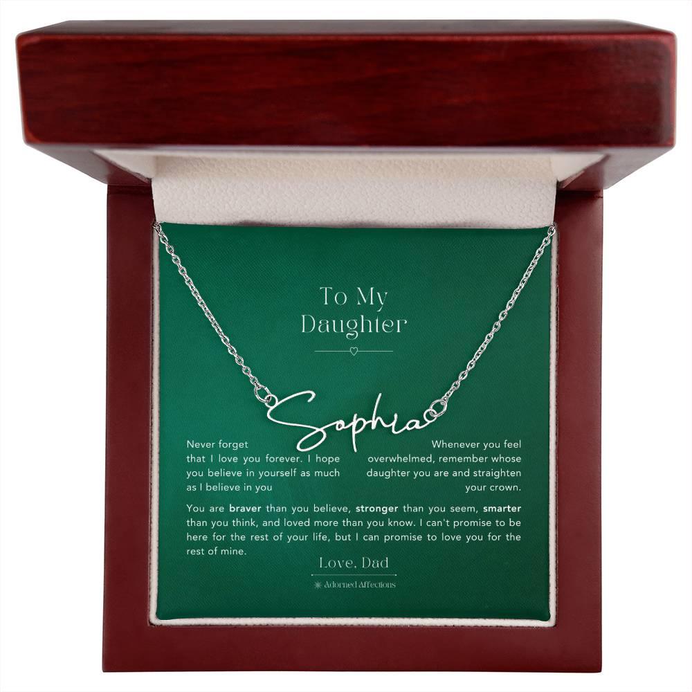 Name Necklace To My Daughter - wowat.cowowat