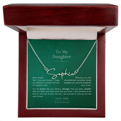 Name Necklace To My Daughter - wowat.cowowat