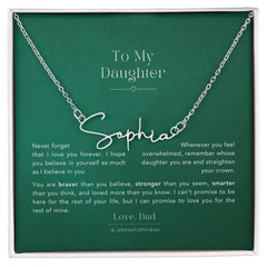 Name Necklace To My Daughter - wowat.cowowat
