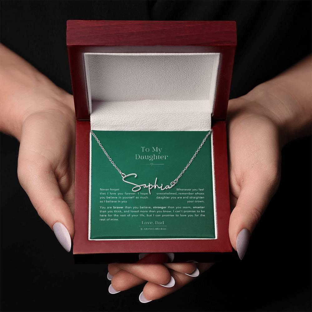 Name Necklace To My Daughter - wowat.cowowat