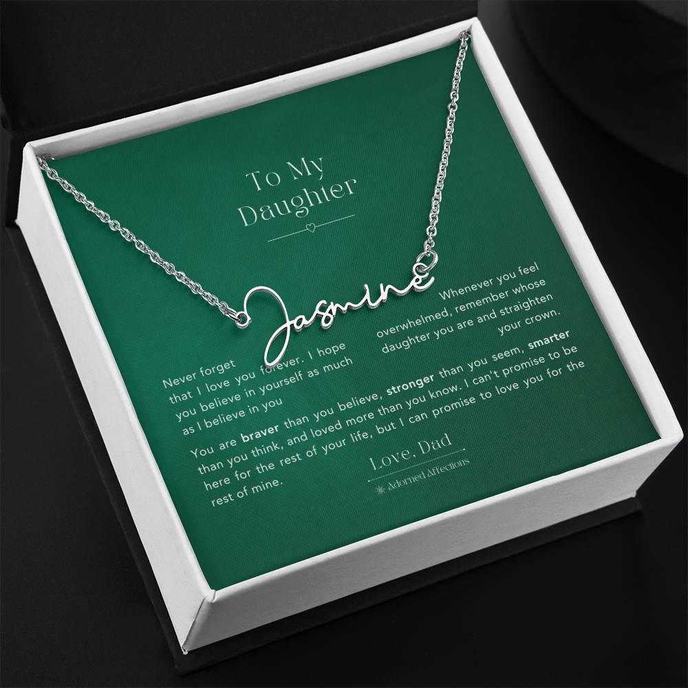 Name Necklace To My Daughter - wowat.cowowat