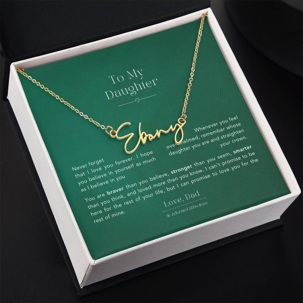 Name Necklace To My Daughter - wowat.cowowat