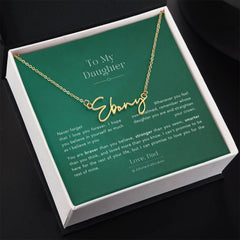Name Necklace To My Daughter - wowat.cowowat