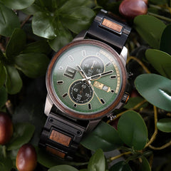 Personalized Engraved Wooden Watch for Men - Perfect Anniversary or Wedding Gift - wowat.cowowat