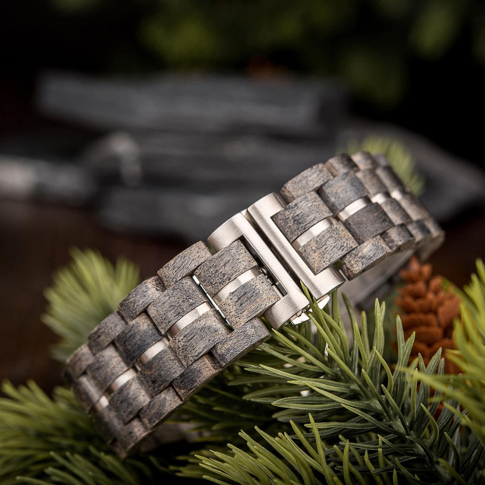 Skeleton Mechanical Wooden Watch Ebony Black - wowat.cowowat