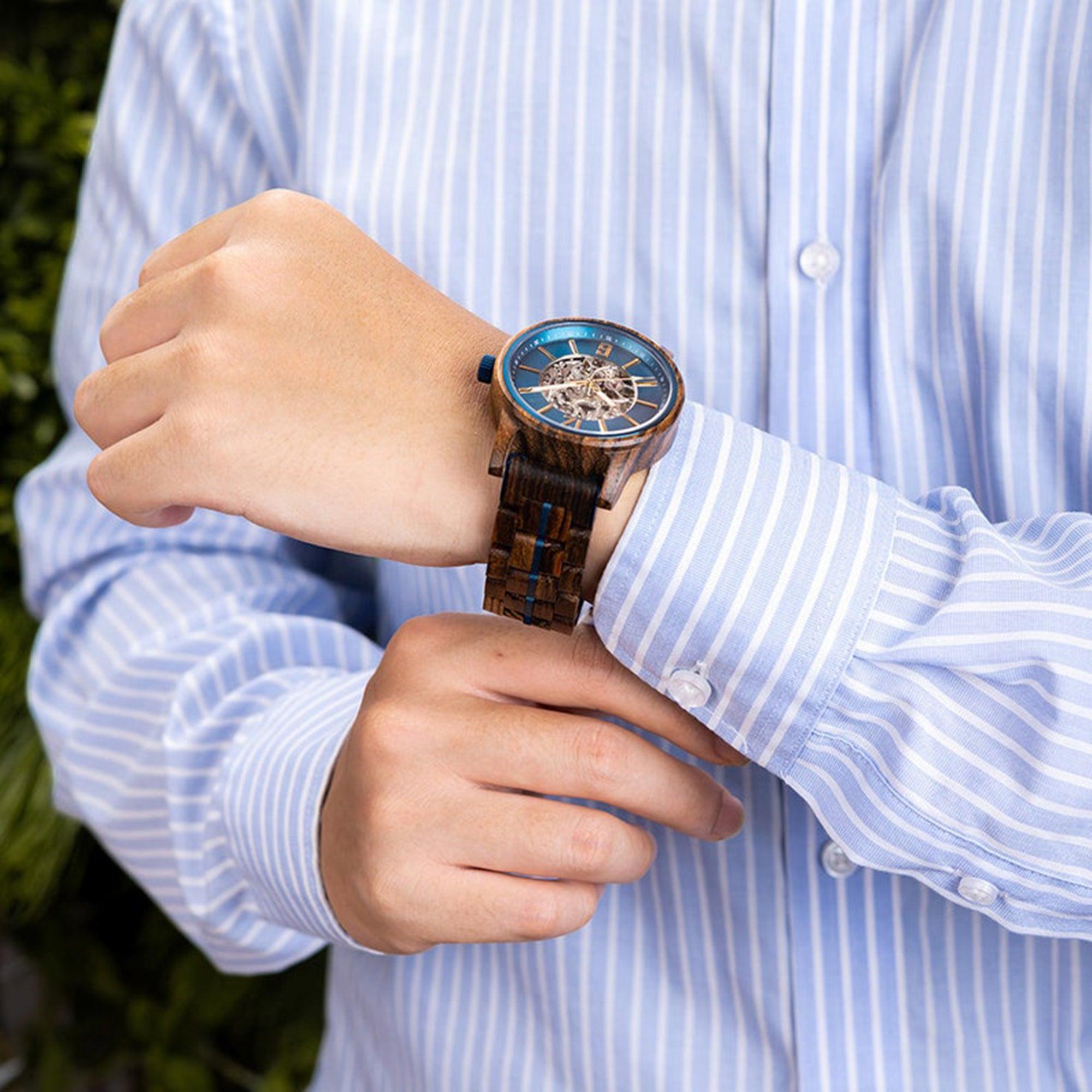 Unique Terra Edition 37.5MM Wooden Watch - Eco-Friendly Timepiece - wowat.cowowat