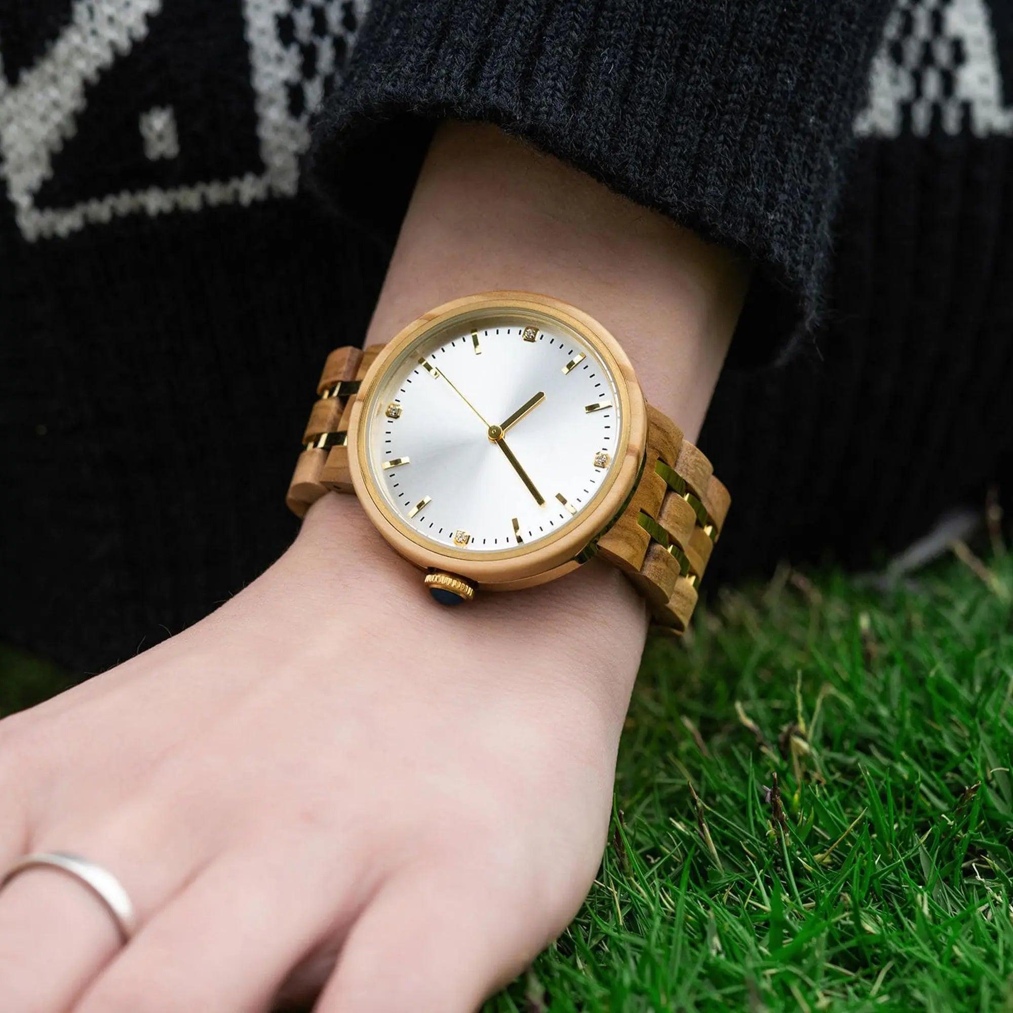 VICTORIA - Olivewood Silver 30MM - wowat.cowowat