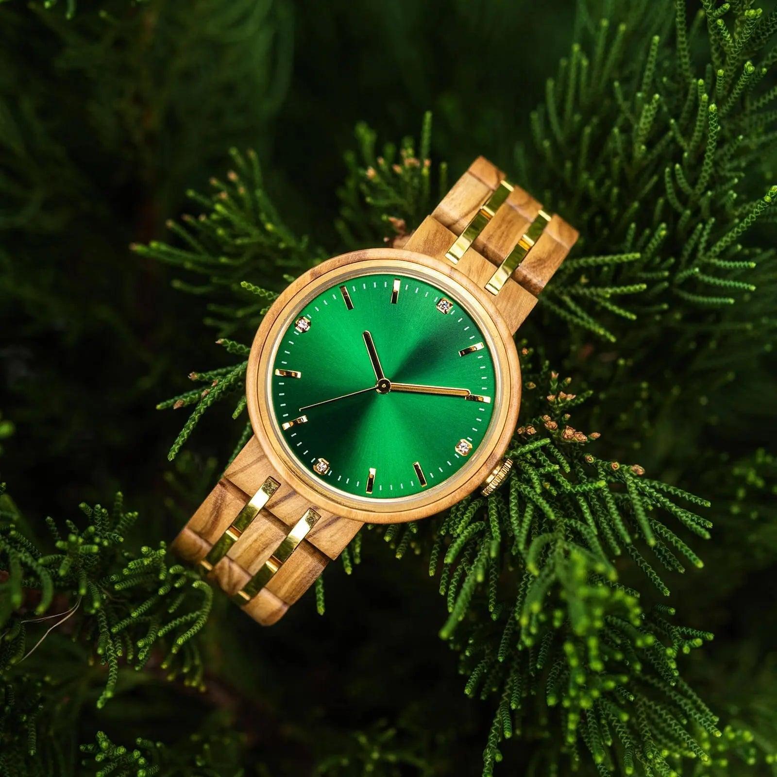 Wooden Watches For Women Natural Olivewood – QUEEN - wowat.cowowat