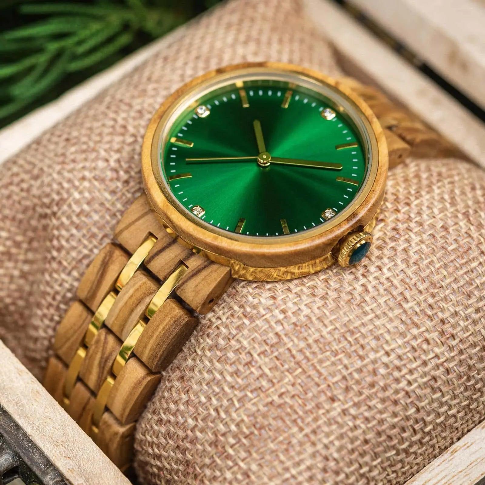 Wooden Watches For Women Natural Olivewood – QUEEN - wowat.cowowat