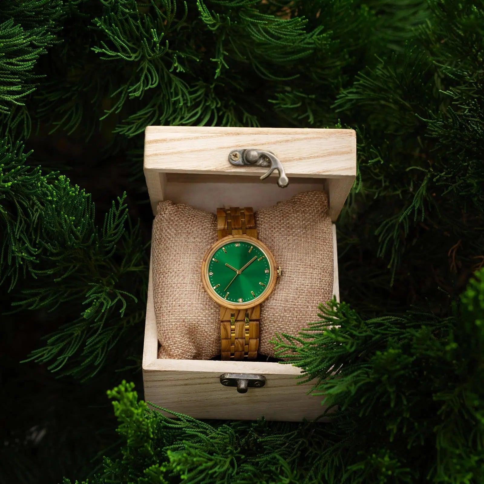 Wooden Watches For Women Natural Olivewood – QUEEN - wowat.cowowat