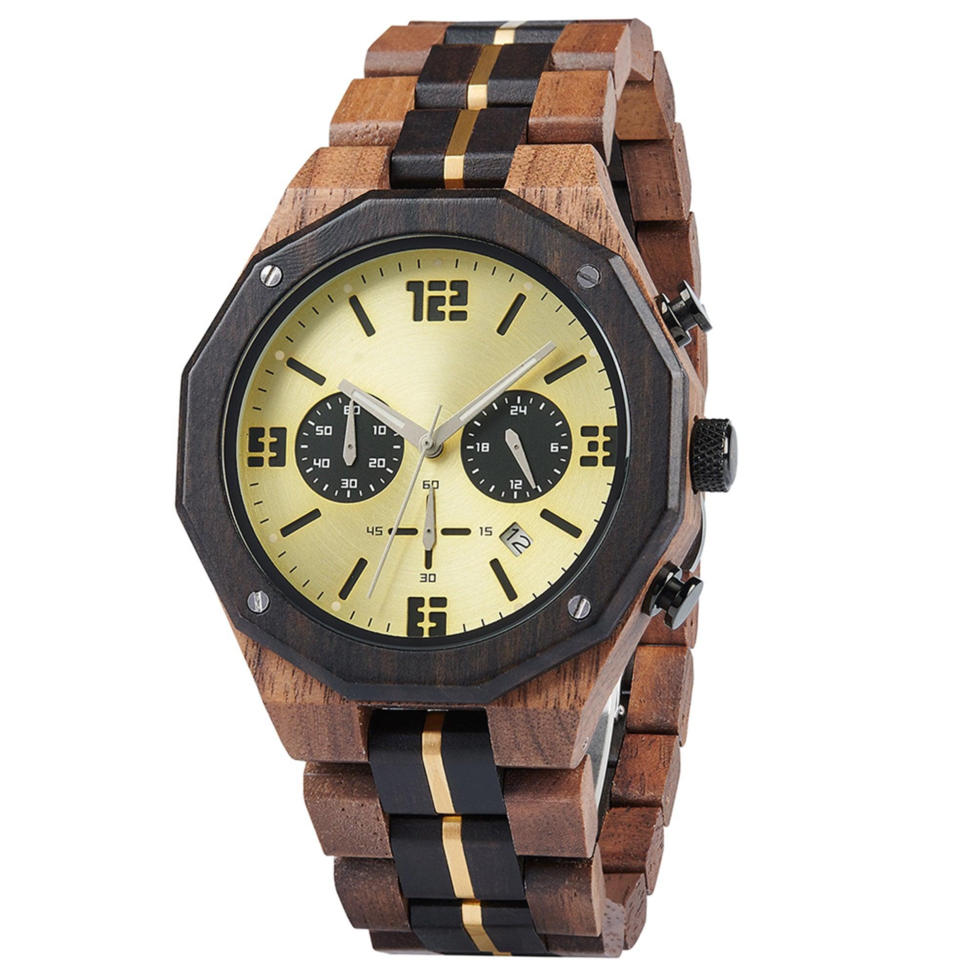 Elegant Ebony Timepieces - Luxury Wooden Watches for Men - wowat.cowowat