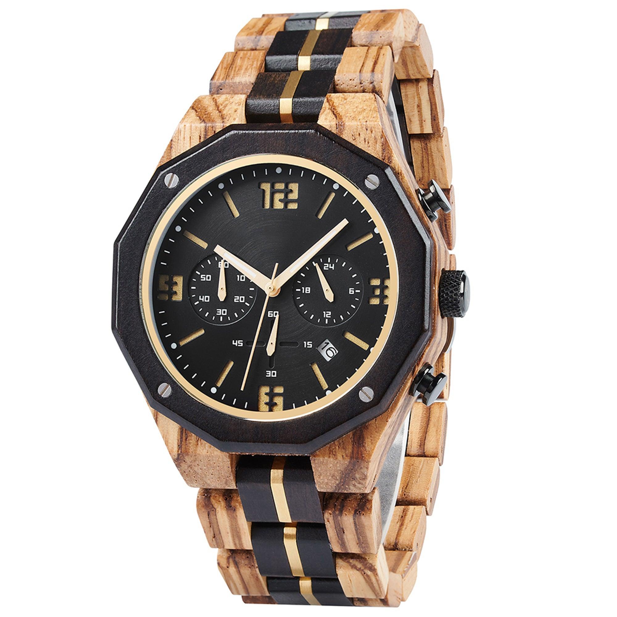 Elegant Ebony Timepieces - Luxury Wooden Watches for Men - wowat.cowowat